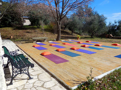 yoga retreat near Saturnia in Tuscany
